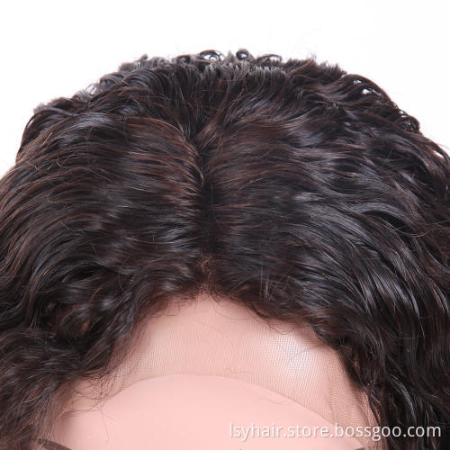 Short Wavy Bob Wig Lace Front Human Hair Wigs 150% Density Pre Plucked Middle Part Short Human Hair Bob Wig Brazilian Remy